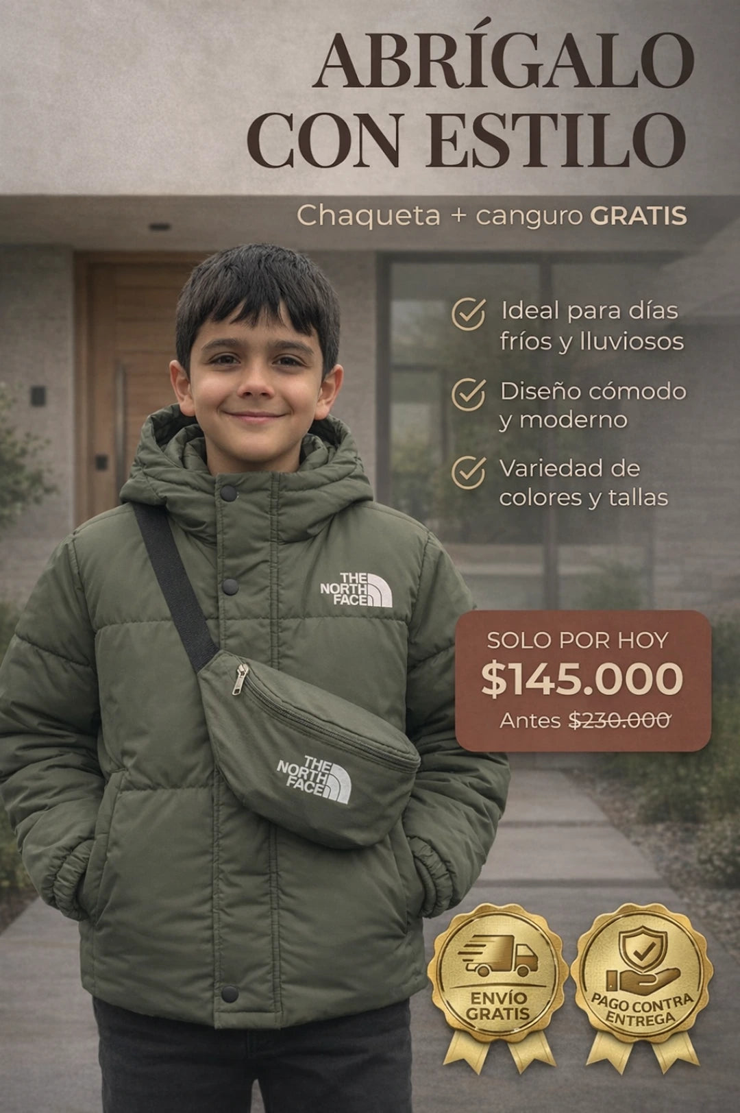 Chaqueta de Niño + CANGURO GRATIS