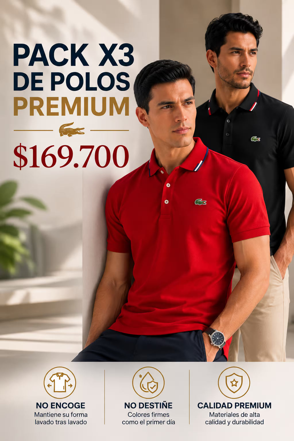 Pack x3 Polo Gold